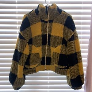 Checker print jacket